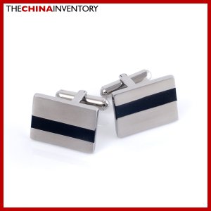 CLASSIC STAINLESS STEEL RECTANGULAR CUFFLINKS C2201