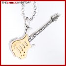 STAINLESS STEEL ELECTRIC GUITAR PENDANT NECKLACE P1705B