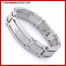 15MM HEAVY STAINLESS STEEL CROSS CZ BRACELET B2406