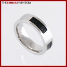 6MM SIZE 6 STAINLESS STEEL LEATHER BAND RING R1211