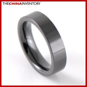 5MM SIZE 10 HI TECH BLACK CERAMIC WEDDING RING R2601