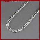 4.5MM 24"" STERLING SILVER FIGARO CURB NECKLACE SIL1306A