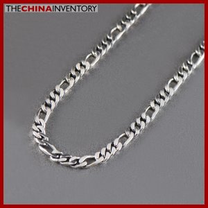 4.5MM 24"" STERLING SILVER FIGARO CURB NECKLACE SIL1306A