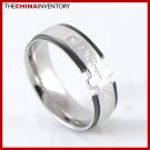 7MM SIZE 7 STAINLESS STEEL CZ BAND RING R2607