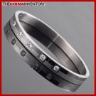 LADY 6MM STAINLESS STEEL CZ BANGLE BRACELET B2613A