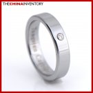 4MM SIZE 7 TUNGSTEN CARBIDE CZ WEDDING BAND RING R1203B