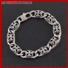 8.5"" STAINLESS STEEL BRACELET GOTHIC CROSS LINK B2603