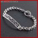 7"" 925 STERLING SILVER ROLO BRACELET T-CHAIN SIL2508