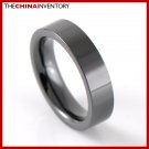 5MM SIZE 6 HI TECH BLACK CERAMIC WEDDING RING R2601