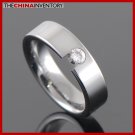 6MM SIZE 9 TUNGSTEN CARBIDE CZ WEDDING BAND RING R2602