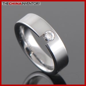 6MM SIZE 9 TUNGSTEN CARBIDE CZ WEDDING BAND RING R2602