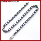 6MM 22"" STAINLESS STEEL BYZANTINE CHAIN NECKLACE N2701