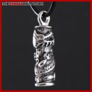 STAINLESS STEEL DRARGON TUBE PENDANT NECKLACE P2704