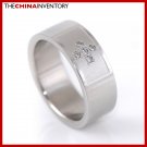 SIZE 11.5 8MM STAINLESS STEEL CZ CROSS RING R2703