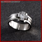 SIZE 11 STAINLESS STEEL CROSS RING R0405