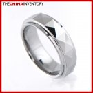 7MM SIZE 6.5 FACETED TUNGSTEN CARBIDE BAND RING R0907