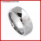 8MM SIZE 9.5 FACETED TUNGSTEN CARBIDE BAND RING R1906