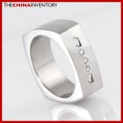 SIZE 6 DESIGNER SQUARE STAINLESS STEEL BAND RING R2101