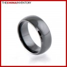 8MM SIZE 10.5 HI TECH BLACK CERAMIC WEDDING RING R1806