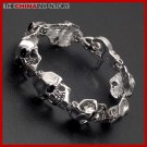 MEN'S 7"" STAINLESS STEEL SKULL LINKS BRACELET B1726