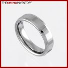 6MM SIZE 10.5 FACETED TUNGSTEN CARBIDE BAND RING R0922