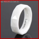 SIZE 8.5 6MM WHITE CERAMIC WEDDING BAND RING R0901C