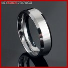 6MM SIZE 12 TUNGSTEN CARBIDE BEVELED-EDGE RING R2105B