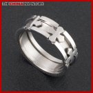 SIZE 9.5 TWO IN ONE STAINLESS STEEL CROSS RINGS R0404