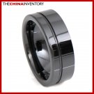 8MM SIZE 12 HI TECH BLACK CERAMIC WEDDING RING R3403