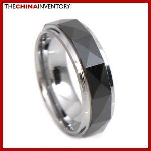 7MM SIZE 11 BLACK TUNGSTEN CARBIDE BAND RING R3404