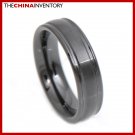 6MM SIZE 8 BLACK CERAMIC WEDDING BAND RING R3407