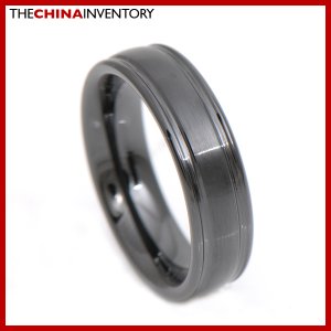 6MM SIZE 8 BLACK CERAMIC WEDDING BAND RING R3407