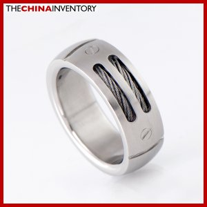 8MM SIZE 7.5 STAINLESS STEEL DOUBLE WIRE RING R1802