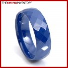 8MM SIZE 10 BLUE CERAMIC WEDDING BAND RING R3414