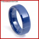 8MM SIZE 13 MEN'S BLUE CERAMIC WEDDING BAND RING R3415