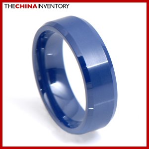 8MM SIZE 13 MEN'S BLUE CERAMIC WEDDING BAND RING R3415