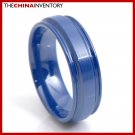 8MM SIZE 12 BLUE CERAMIC WEDDING BAND RING R3416