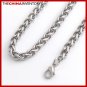 6MM 22"" STAINLESS STEEL ROUND LINK CHAIN NECKLACE N3412