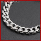 8.5"" STAINLESS STEEL ROUND CURB CHAIN BRACELET B3604