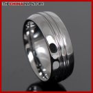 MEN'S SIZE 8 TUNGSTEN CARBIDE RING WEDDING BAND R3702