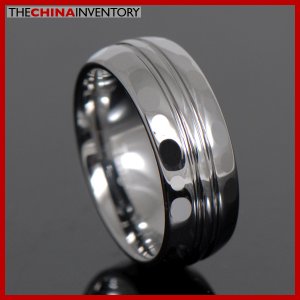 MEN'S SIZE 8 TUNGSTEN CARBIDE RING WEDDING BAND R3702