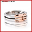 SIZE 9 STAINLESS STEEL ROSE GOLD BAND RING R2804