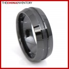 8MM SIZE 10 MEN BLACK CERAMIC RING WEDDING BAND R3401