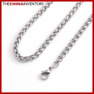 5MM 22"" STAINLESS STEEL NECKLACE ROUND LINK CHAIN N3412