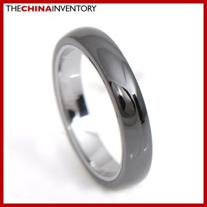4MM SIZE 6 TUNGSTEN CARBIDE TWO TONE BAND RING R3406