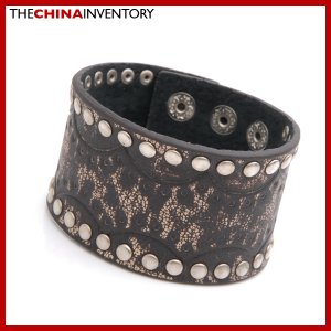 43MM VINTAGE BROWN LEATHER CUFF BANGLE B3801