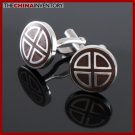 BULK 5 PAIRS STAINLESS STEEL REDWOOD CUFFLINKS WC1505B