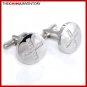 LOT 5 PAIRS STAINLESS STEEL CZ CROSS CUFFLINKS WC2701