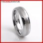 MENS 6MM SIZE10 TUNGSTEN CARBIDE MATTE BAND RING R3803B