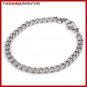 9"" 5.5MM STAINLESS STEEL CURB CHAIN BRACELET B3410